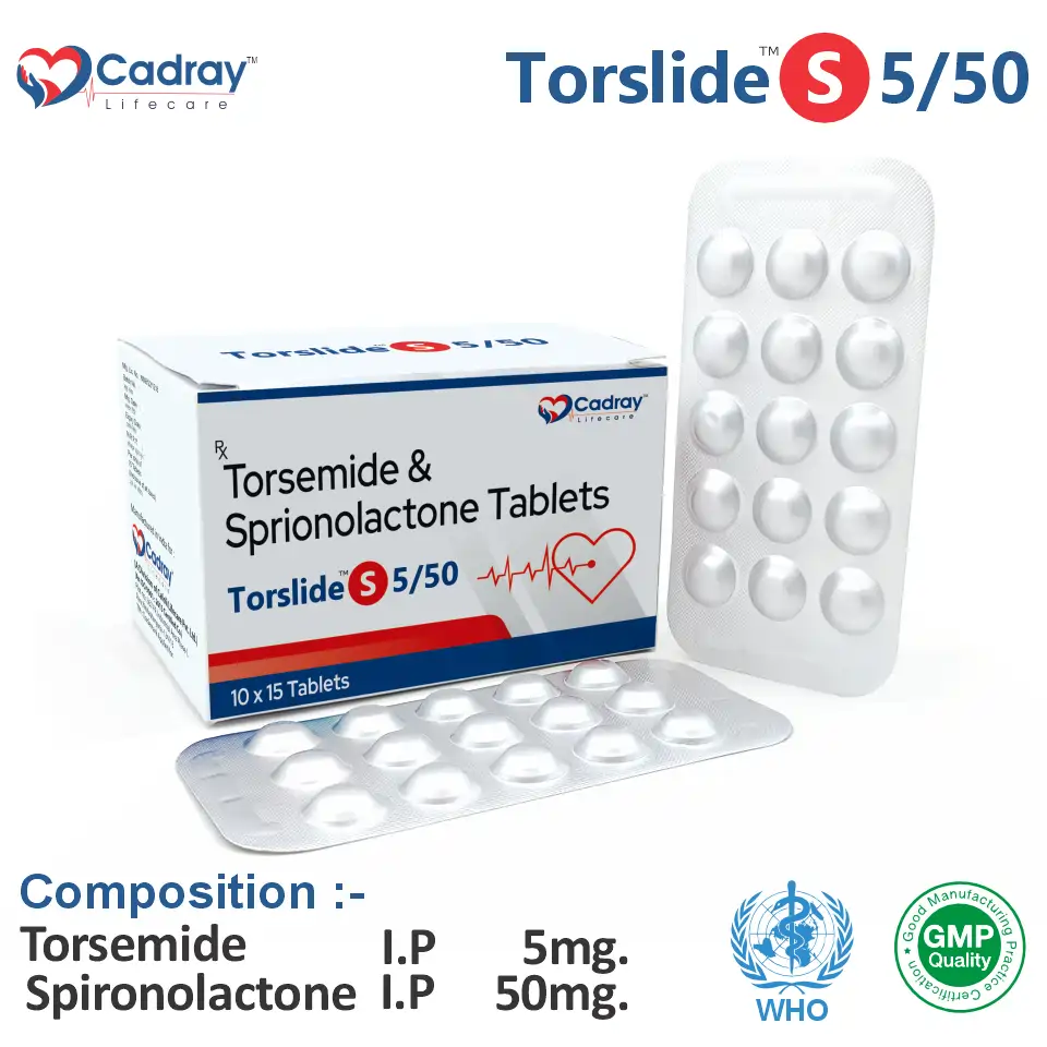 Torsemide 5mg + Spironolactone 50mg Tablet | Best Price for PCD Pharma Franchise in Cardiac & Renal Care